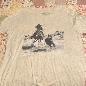 Crazy Train Cream Graphic Farm Tee 2X